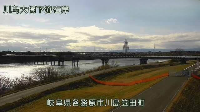 川島大橋 歩行者用仮橋ライブカメラ